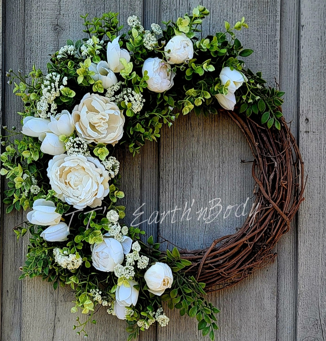 Peony Wreath