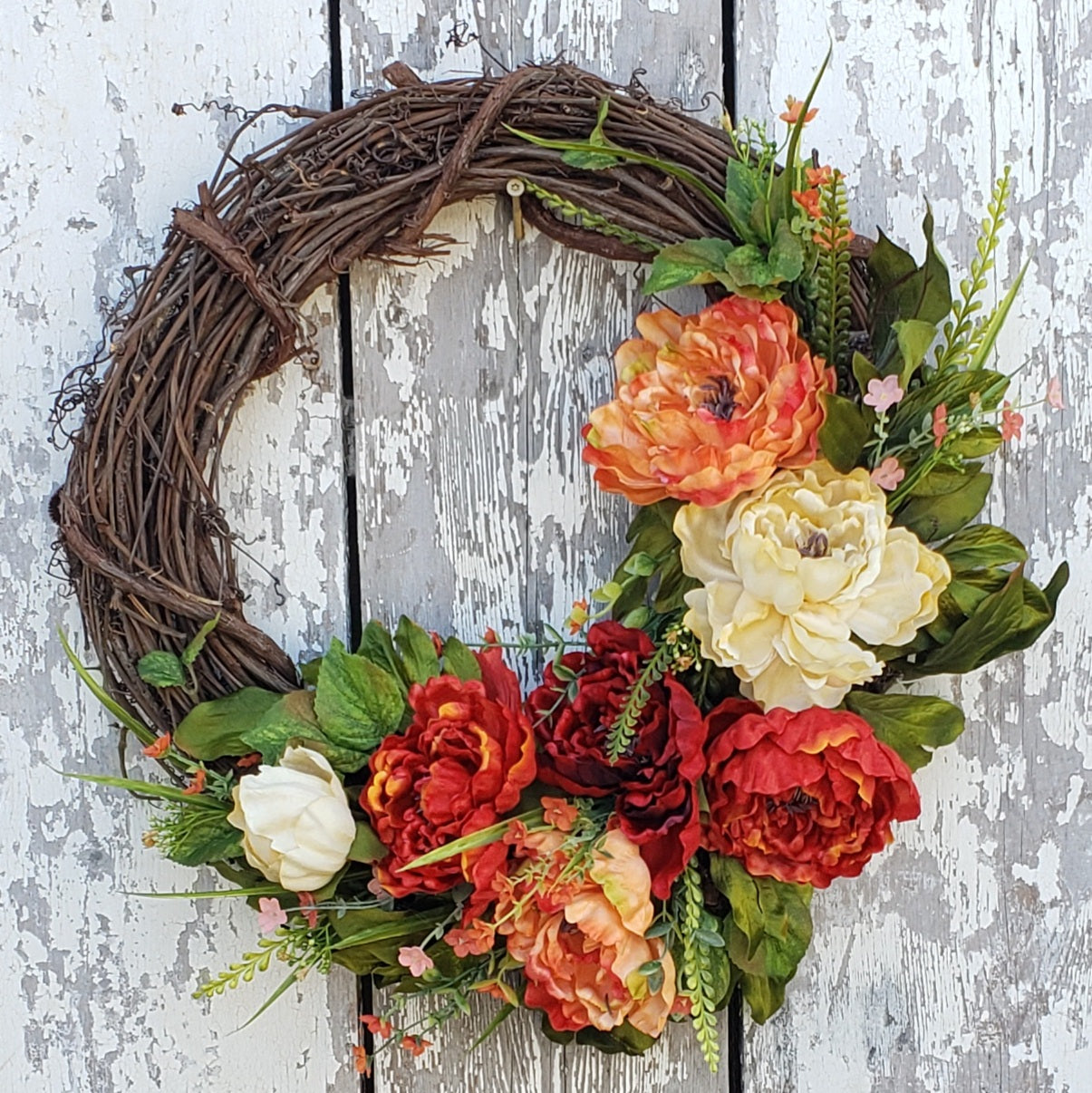 Peony Wreath "Sunset"