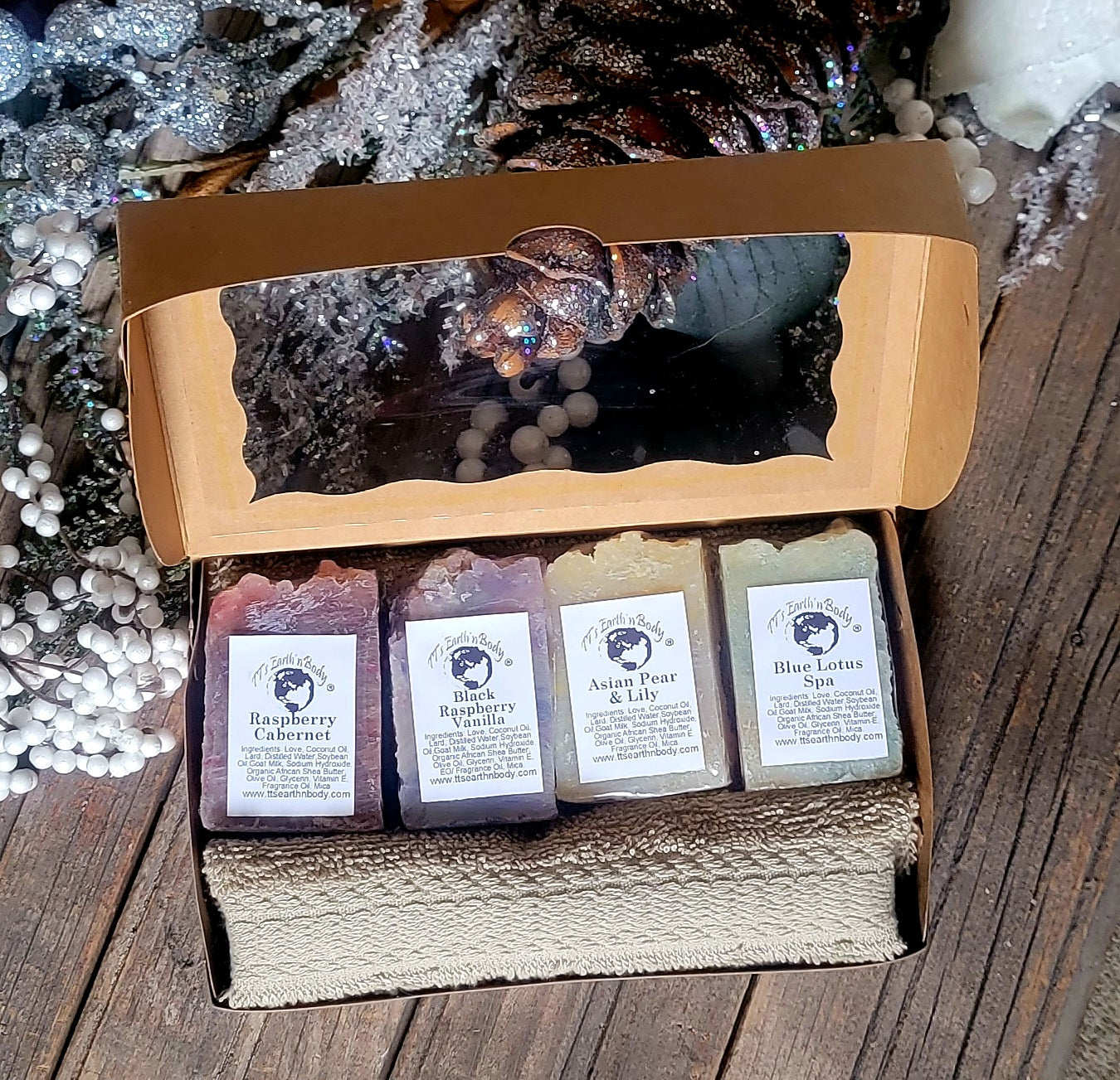Holiday Goat Milk Soap Sampler Gift Box