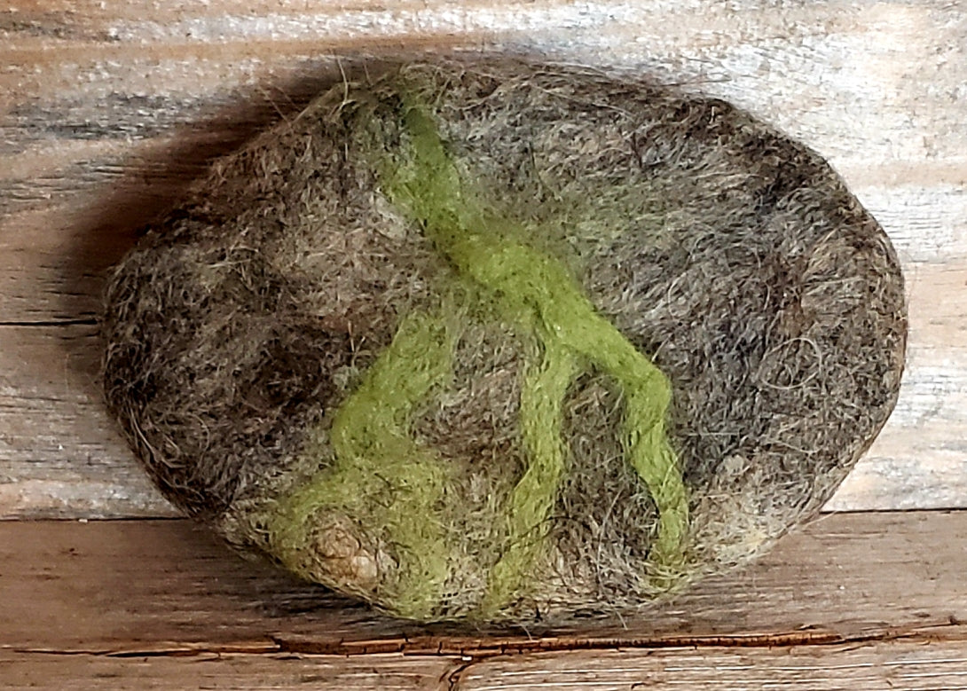 Dune Grass Wool Felted Soap