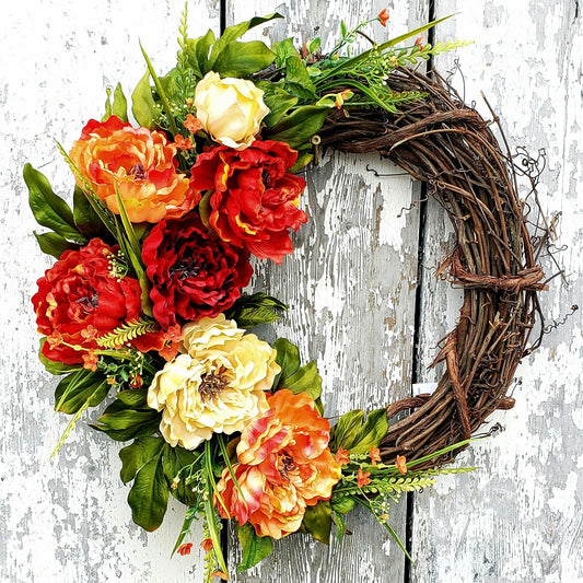 Peony Wreath "Sunset"