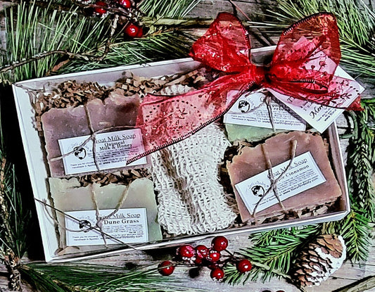 Holiday Goat Milk Soap Sampler Gift Box